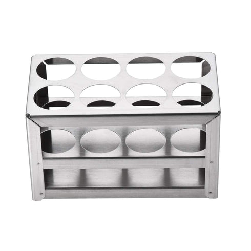 uxcell 304 Stainless Steel Test Tube Holder Lab Stand Rack, 3 Layer, 8 Hole for 26-30mm Tubes
