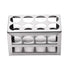 uxcell 304 Stainless Steel Test Tube Holder Lab Stand Rack, 3 Layer, 8 Hole for 26-30mm Tubes