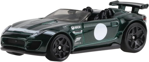 Hot Wheels Forza Horizon Die Cast Model Car, '15 Jaguar F-Type Project 7 Scale 1:64 – Length 7 cm HLK27
