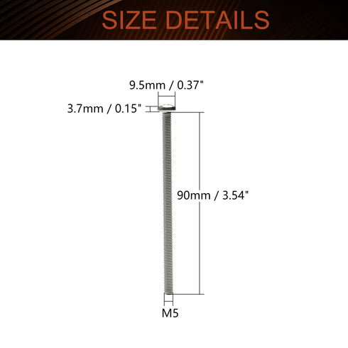 MroMax M5-0.8x90mm Pan Head Phillips Machine Screws 304 Stainless Steel Metric Cross Head Screws Bolts Fasteners Fully Threaded Silver Gray 10Pcs