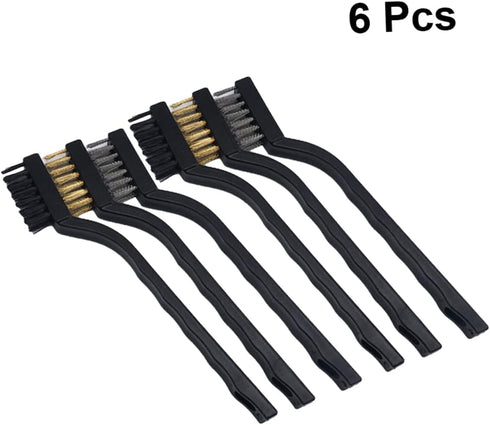 GLEAVI 12 Pcs Nylon Brush Tile Brush Nylon Wire Brush Grout Brush Kitchen Cleaning Tool 3D Printer Brush Hot Bed Brush Handle Brush Carpet Cleaner Brush Cleaning Brush Iron Wire