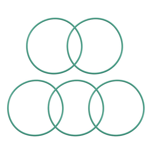 uxcell Fluorine Rubber O-Rings, 45mm OD 42mm ID 1.5mm Width FKM Seal Gasket, Green, Pack of 5 for Machinery Plumbing