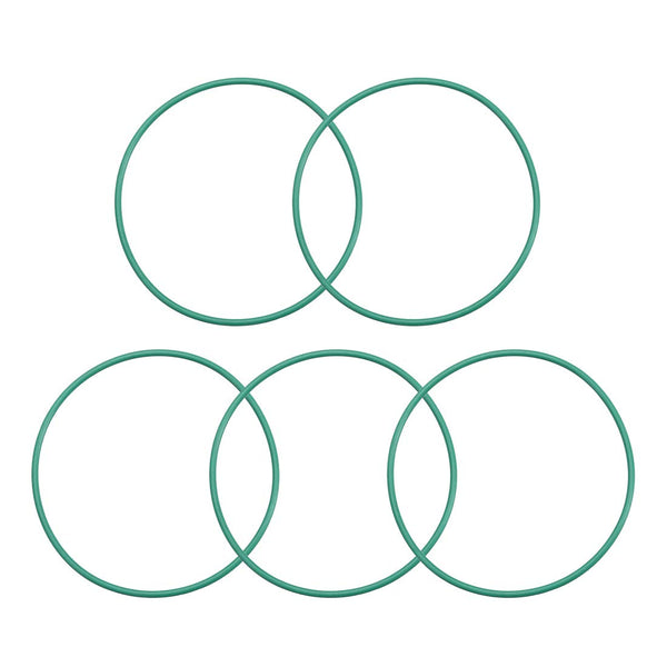 uxcell Fluorine Rubber O-Rings, 45mm OD 42mm ID 1.5mm Width FKM Seal Gasket, Green, Pack of 5 for Machinery Plumbing