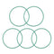 uxcell Fluorine Rubber O-Rings, 45mm OD 42mm ID 1.5mm Width FKM Seal Gasket, Green, Pack of 5 for Machinery Plumbing