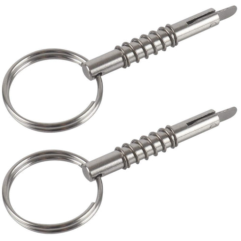 2 Pcs Quick Release Pin with Drop Cam & Spring - Diameter 1/4"(6.3mm), Usable Length 1.3"(33mm), Full 316 Stainless