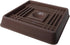 19076 2-Inch (Pack 4) Shepherd Hardware Square Caster Furniture Cup Walnut Finish