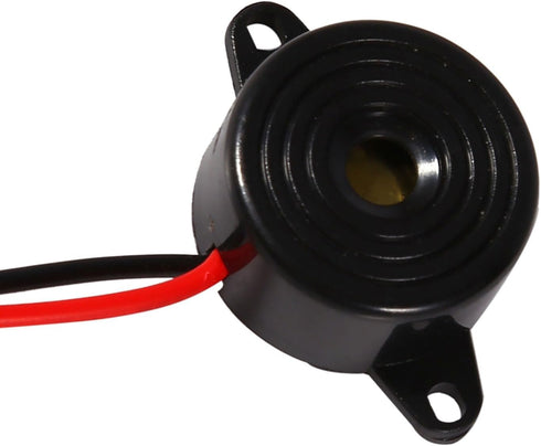 Walfront 23mm 12mm 100mm Piezoelectric Buzzer, Active Sound Electronic Sounder with Integrated Driver for Computers