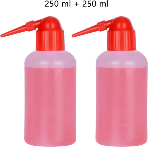 stonylab Chemical Wash Bottle, 2-Pack Lab Sealed Cylindrical Plastic Safety Lab Reagent Squeeze Wash Bottle, Sample Sealing Liquid Storage Containers with Narrow Mouth, 8 oz/2 Bottle by stonylab