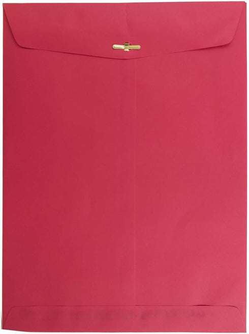 JAM PAPER 9 x 12 Colored Recycled Envelopes with Clasp Closure - Red Recycled - 25/Pack by JAM Paper