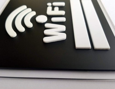 Modern American Style Bright Color Printing WIFI Password Sign/WIFI Sign Stickers (New Upgraded)
