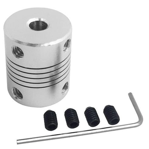 AFUNTA 5 Pcs Flexible Couplings 5mm to 8mm for NEMA 17 Stepper Motors - Compatible with Small CNC Machines & 3D Printers