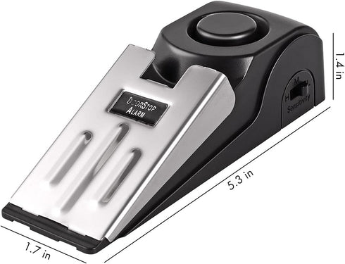 Door Stop Alarm, Portable Door Stopper Security for Home Travel Apartment with 120DB Siren, 2 Pack