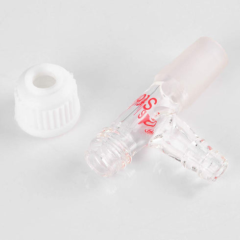StonyLab Glass Inlet Thermometer Adapter, 14/20 Joint with Side Serrated Hose Connection