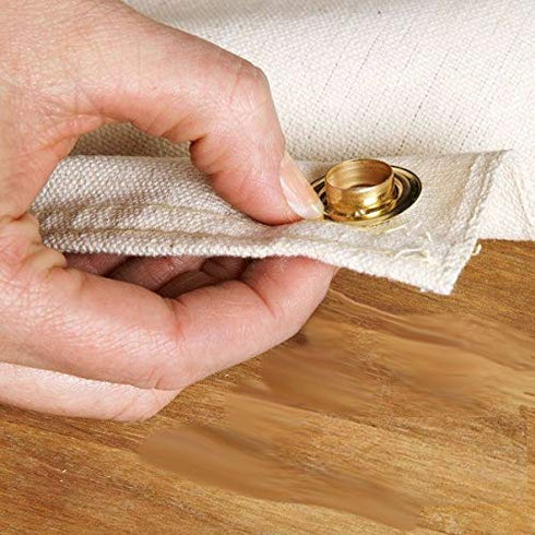 Edward Tools Grommet Kit 1/2” - Heavy Duty Brass Eyelet Grommets for Tarps and Fabric