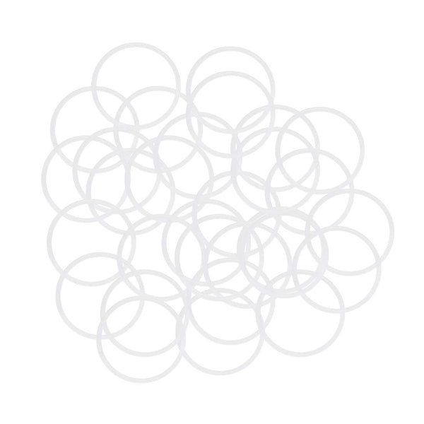 uxcell Silicone O-Rings, 27mm OD 24mm ID 1.5mm Width VMQ Seal Gasket, White, Pack of 30 for Pipe Repair