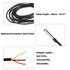 Waterproof DS18B20 Temperature Sensor, Digital Temperature Thermal Cable Temperature Range (-55?~ +125?) Digital Temperature Probe Sensor - 1 Meter / 3.2Ft, 10 Pack