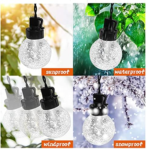 AWQ 35 Commercial 20 G50 Bulbs FT Globe String Lights Outdoor Grade Light with Shatterproof LED Waterproof Extendable