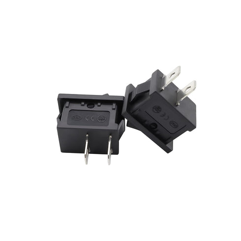 15 Pcs AC 6A/250V 10A/125V Mini Boat Rocker Switch, SPST On/Off Round Toggle 2 Pin Snap