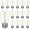 Shatterproof LED String Lights, Waterproof, Warm White 2200K, E26 Base, 15 Pack