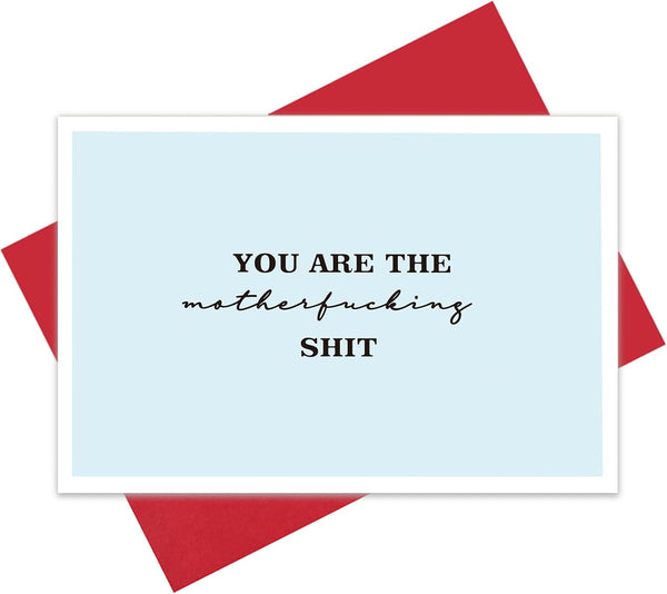 Alzombi Funny Thank You Card, You Are The Motherfucking Shit Thanks Card, Greeting