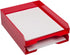 JAM PAPER Stackable Paper Trays - Red, Desktop Document & File Organizer Tray, Sold Individually