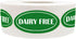 Remarkabel Dairy Free Food Labels Stickers, 0.75*1.25 Inch, 500 Pcs, Adhesive, Plastic, Rectangular,
