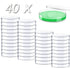 40 Pack Sterile Plastic Petri Dishes with Lid, 90mm Diameter x 15mm Deep (90MM-40PACK)