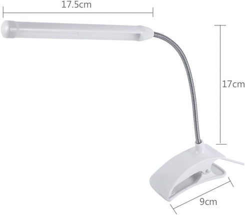 Zerodis LED Desk Lamp, Dimble USB Powered Clamp Light Bed Table udy Desk Reading Lamp for Reading, udying, Working