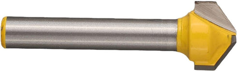 Shophubio 6mm 108 135 Shank V-Shaped Router Bit for Woodworking with Degree and Degree Flat Head Chamfer, Carbide