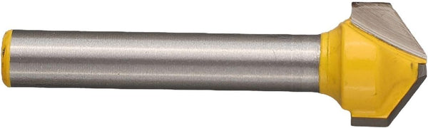 Shophubio 6mm 108 135 Shank V-Shaped Router Bit for Woodworking with Degree and Degree Flat Head Chamfer, Carbide