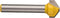 Shophubio 6mm 108 135 Shank V-Shaped Router Bit for Woodworking with Degree and Degree Flat Head Chamfer, Carbide