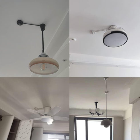 (7.8inch/20cm,White) Primst Ceiling Light Canopy with Extension Rod for Changing The Position of The Pendant Light, No