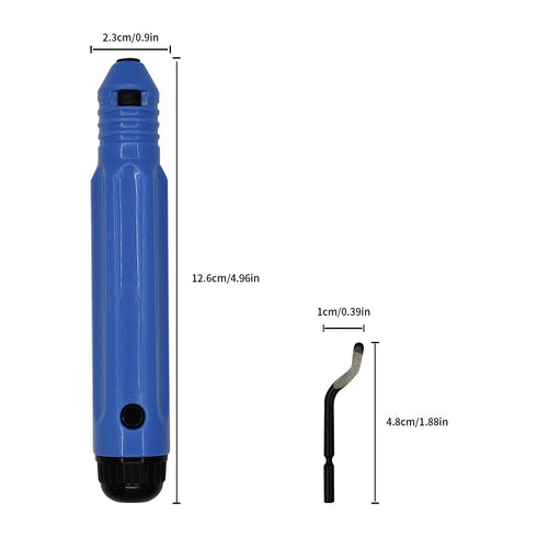 Deburring Tool Kit with Anti-Slip Handle, Pack of 10 BS1010 Deburring Blades for Various Materials