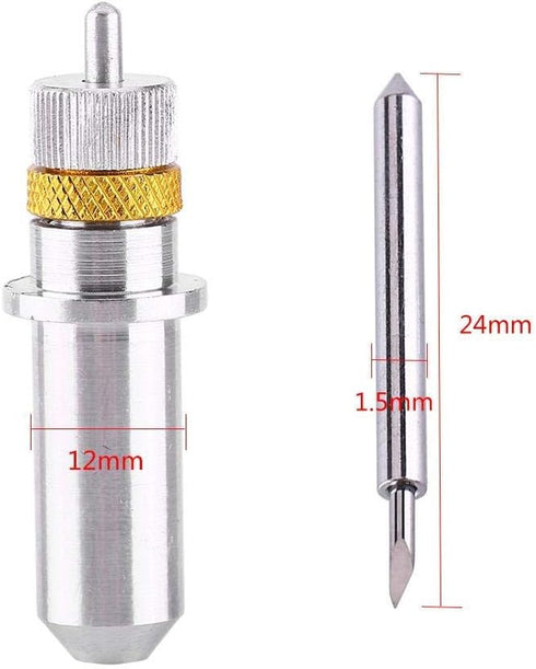 GOTOTOP 15 Pcs Cutter Plotter Cutting Blades for Cutting Plotter, 30, 45, 60 Degree Standard Blades with Holder