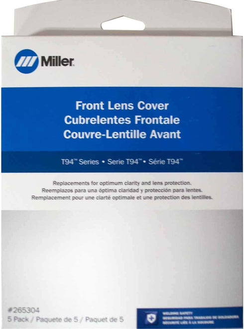 265304 T94 5 pack Miller Front Cover Lens for Series Welding Helmets