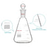 stonylab Glass 24/40 Erlenmeyer Flask with Stopper, 500 ml Borosilicate Glass Heavy Wall Flask with 24/40 Joint