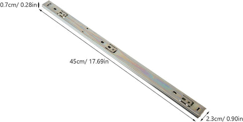 27-Inch 2pcs Set Heavy Duty Keyboard Drawer Slide Full Extension Ball Bearing Side Mount Runner for Bedside Cabinet
