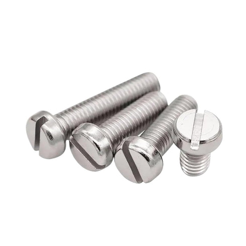 Generic 304 Screw(100Pcs,35MM_M3) Slotted Cheese Head Screws Cap Stainless Steel