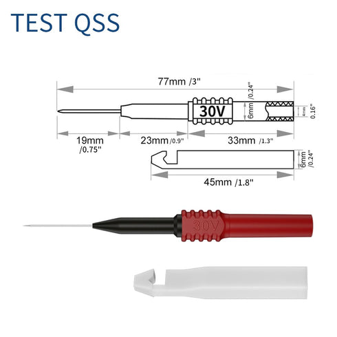 25pcs Test Lead Kit, 4mm Banana Plug to Alligator Clip Test Probes, Back Probe Kit for Multimeter Automotive Testing