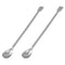 RLECS 2PCS Lab Spoon, Extended 30cm/11.8 inch Stainless Steel Sampling Spoons, 2 in 1 Lab Spatula and Mixing Spoon