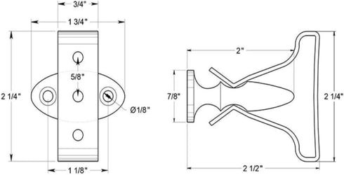Deltana 2 3/4-Inch Shutter Door Holder - Durable and Easy to Install