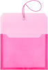 JAM PAPER Plastic Expansion Envelopes - Pink - Letter Booklet - 9 3/4 x 13 with 2.5 Inch Expansion - 12/Pack