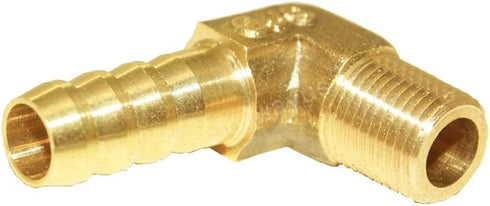 Joywayus Brass Hose Fitting, 90 Degree Elbow, 1/4" Barb x 1/8" NPT Male Pipe, Pack of 2
