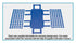 079.01.001B Tube Rack, Dismantled P.P 84 Holes for 13mm Diameter Tubes, Blue, 1 Piece