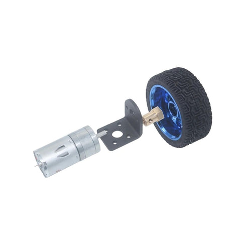 BOQZPZR 6V 65mm 12RPM 1360 Car(12 RPM,12V) DC Geared Motors Hobby RC Vehicle Gear Motors Robot Parts Wheel Kit to RPM