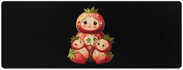 Generic Matryoshka Russian Strawberry Nesting Doll Desk Mat Non-Slip Desk Pad Mousepad Table