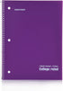 Mintra Office Spiral Notebooks - 6 Pack, Poly Cover, College Ruled, 70 Sheets for School, Office, Business, Professional