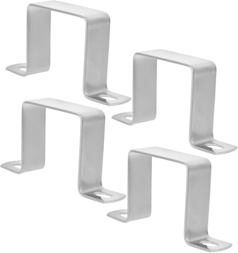 4pcs Square Tube Buckle U Clamps, Square Tube Connector for Mounting Cable Clamp, 304 Stainless Steel