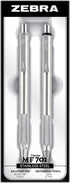 Zebra Pen M/F 701 Stainless Steel Mechanical Pencil and Ballpoint Pen Set - Fine Point, 2-Pack