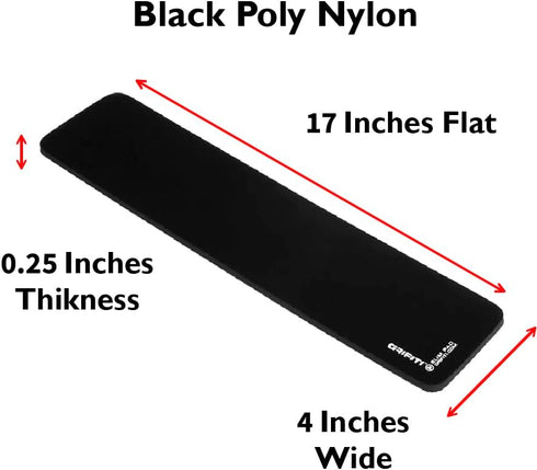 GRIFITI Slim Wrist Pad 17" x 4" x 0.25" - Ergonomic Keyboard Support for Standard Computer Keyboards